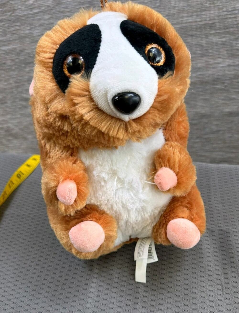 Raccoon Plush Nanco Belly Buddies Critter Chubby Stuffed Animal 9" Glitter Eyes
